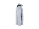 JN Strickfleece Jacke white-melange/bl. 100% Polyester 280g/m JN 862 Gr. XL