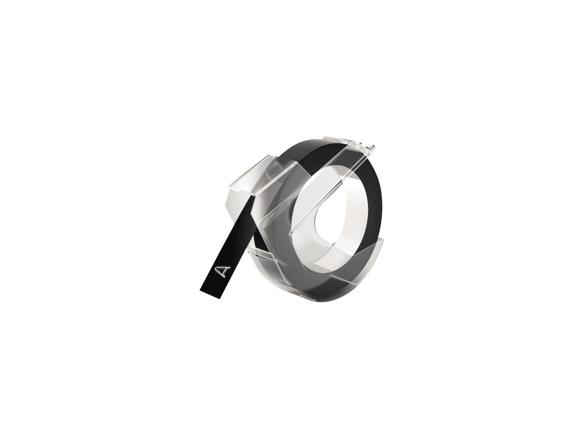 DYMO Prägeband 520109 9mmx3m sk Kunststoff glänzend schwarz