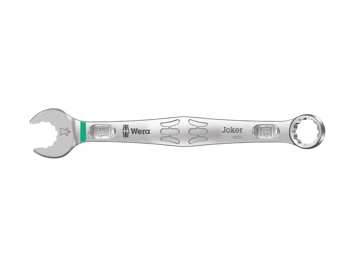 WERA Ringmaulschlüssel 6003 Joker SW 13 mm, Ringseite 15°, Maulseite 7,5°