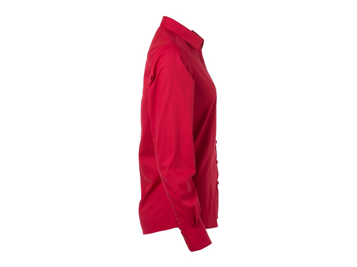 JN Ladies' Shirt Longsleeve Poplin JN677 red, Größe M