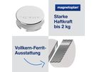 magnetoplan Magnet Ergo Large 1665032 34mm silber 10 St./Pack.