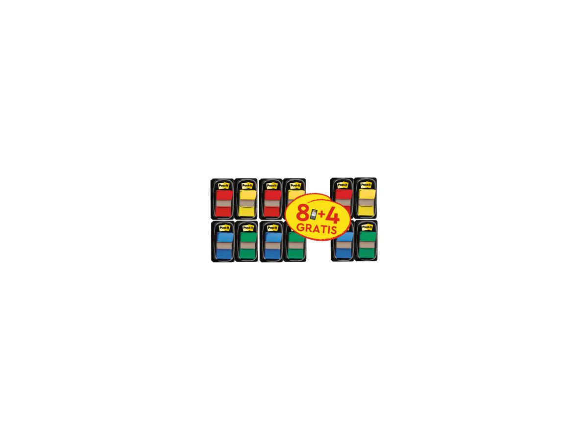 Post-it Haftstreifen Index 680-P12 Promotion farbig 12 St./Pack.