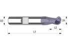 VHM-Vollradiusfräser ø 2,0 D2=6 L2=4,0 L1=50 Z=2 HB TIALN