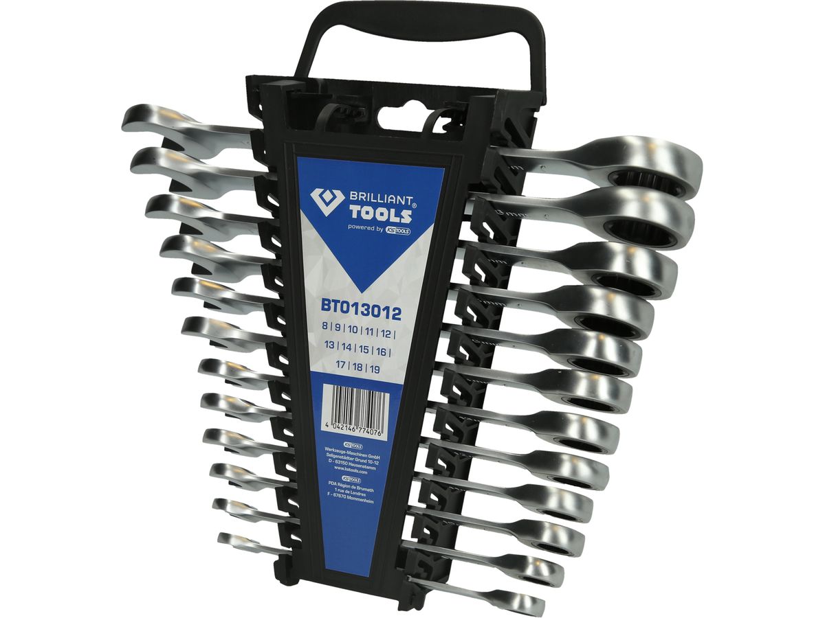 BRILLIANT TOOLS Ratschenringschlüssel-Satz,  12-tlg.