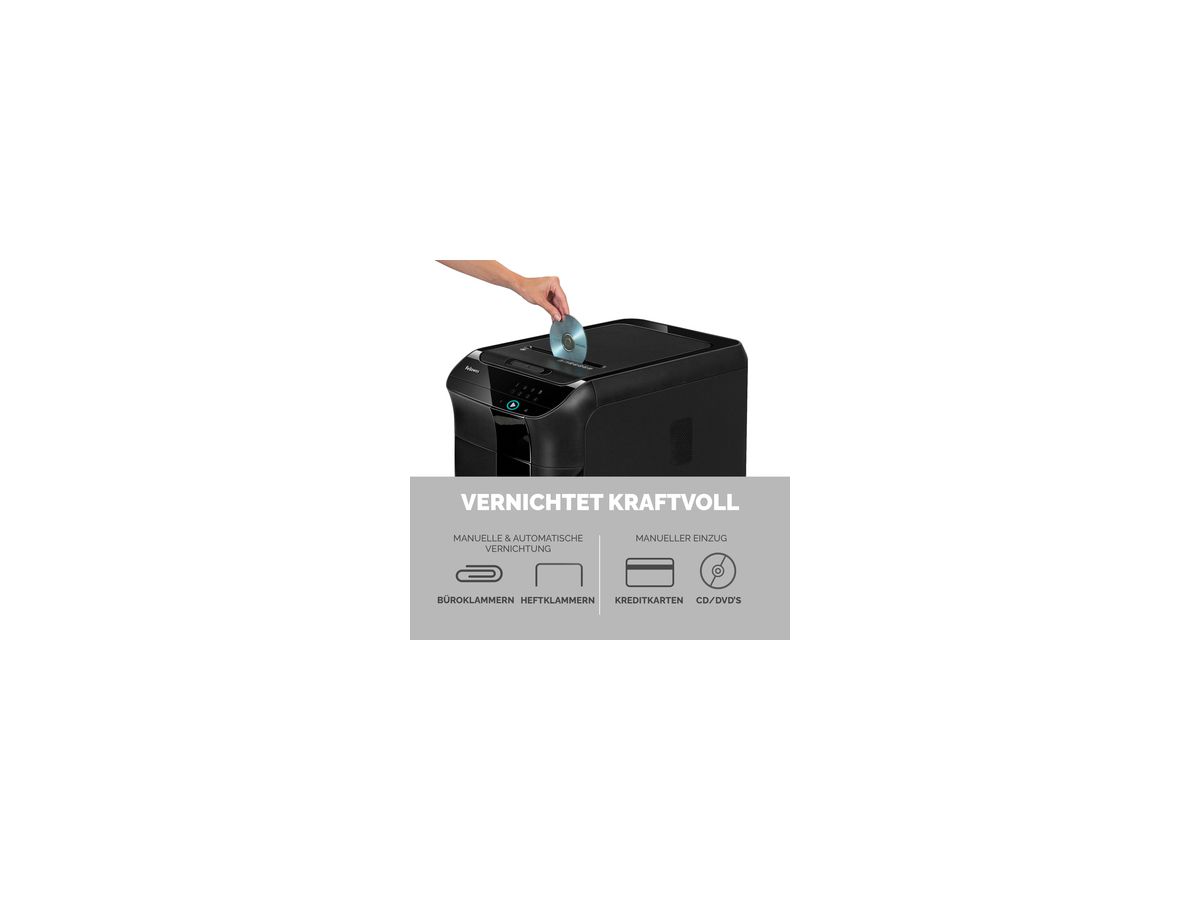 Fellowes Aktenvernichter AutoMax 550c 4963101 Partikelschnitt sw