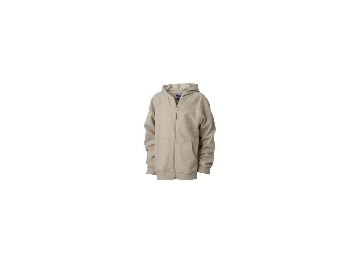 JN Hooded Jacket Junior JN059K 100%BW, stone, Größe L