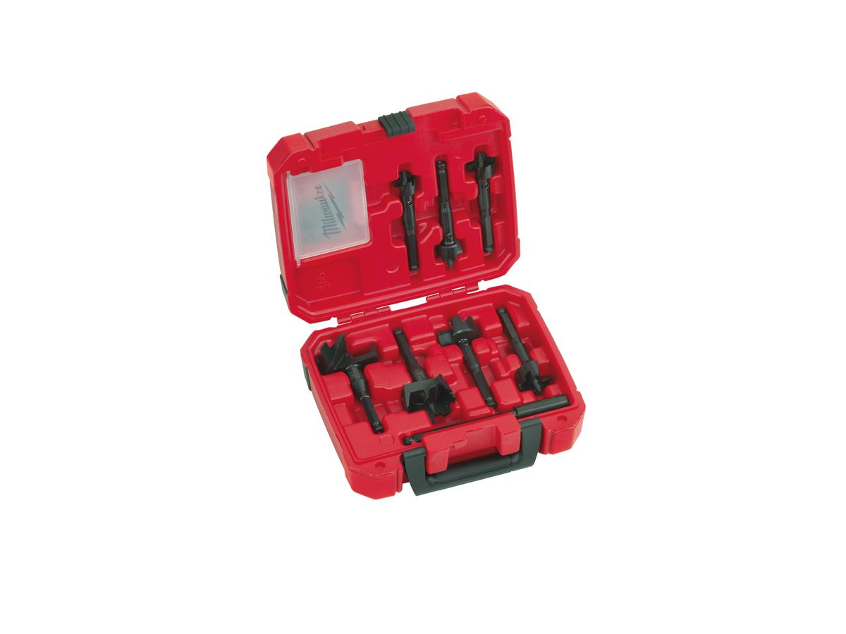 MILWAUKEE Selbstbohrer-Set 25/29/32/38/44/54/65 mm, Verl. 140 mm