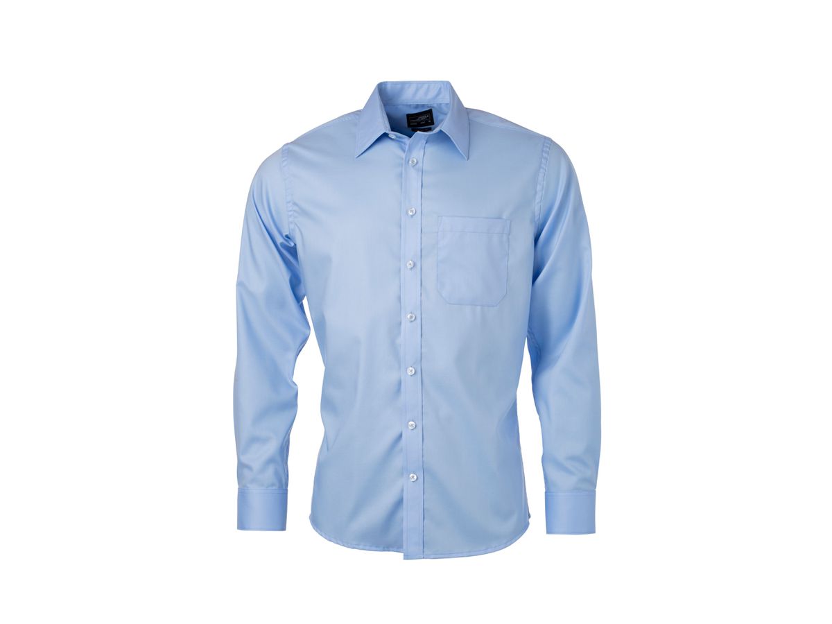 JN Herren Langarm Shirt JN682 light-blue, Größe M