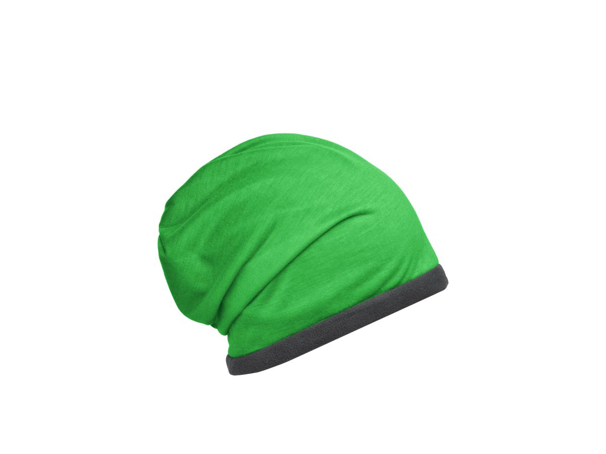 mb Fleece Beanie MB7131 fern-green/carbon, Größe one size