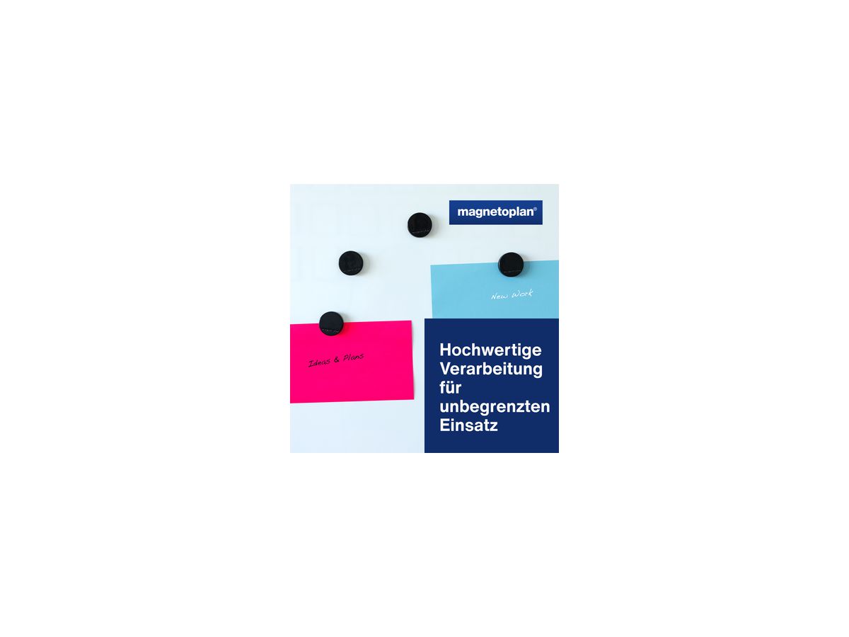 magnetoplan Magnet Ergo Medium 1664012 30mm schwarz 10 St./Pack.