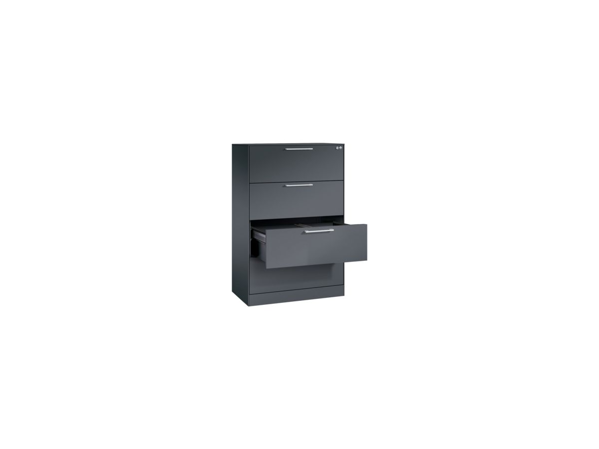 C+P Hängeregistraturschrank Asisto 146023412S10106 A4 2bahnig sgr/sgr