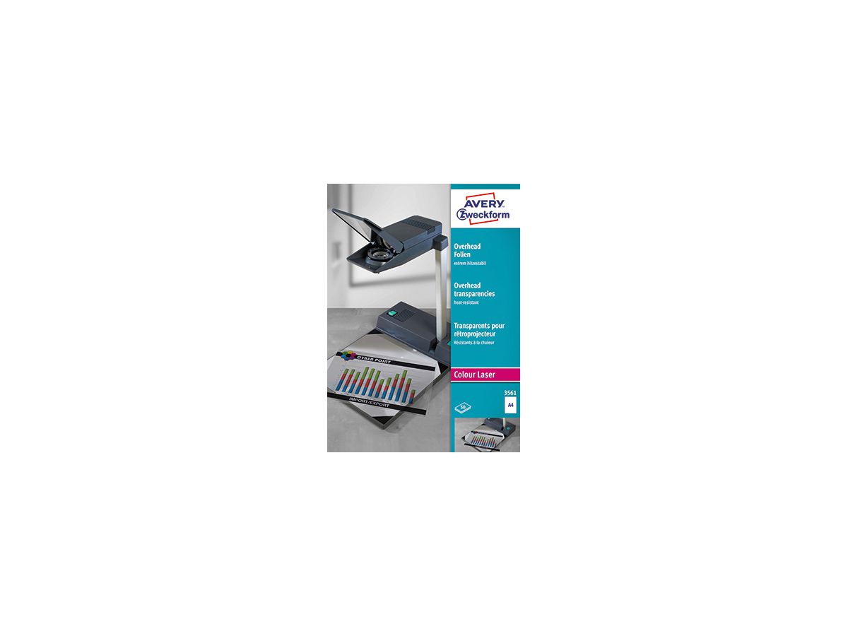 Avery Zweckform Laserfolie 3561 DIN A4 transparent 50 St./Pack.