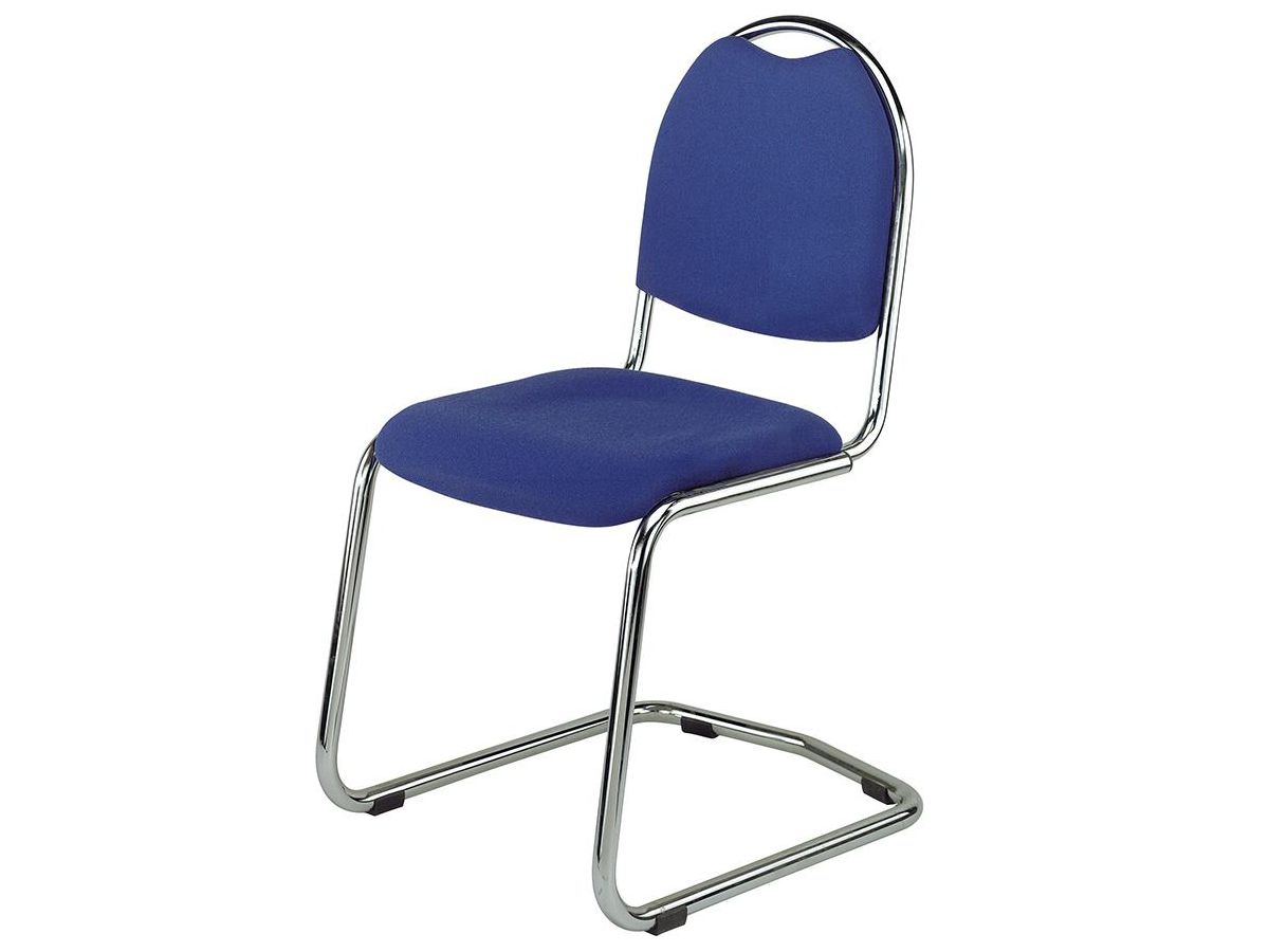 Metallstuhl blau Freischw. O. Armlehnen