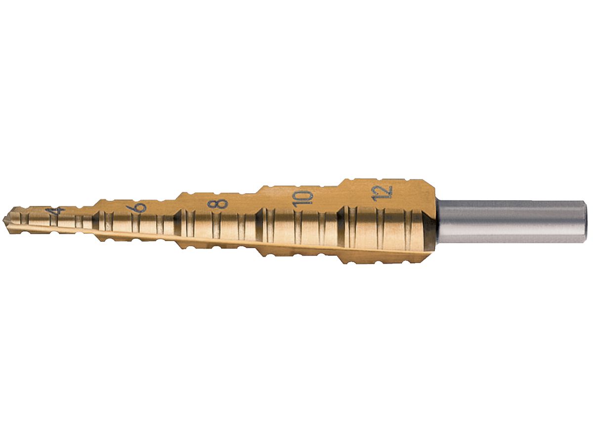 Milling step drill HSSTIN 4-12mm FORMAT