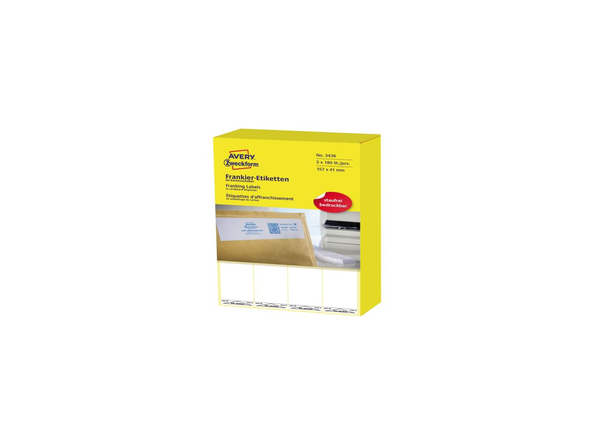 Avery Zweckform Frankieretikett 3436 Einzel 157x41mm 900 St./Pack.