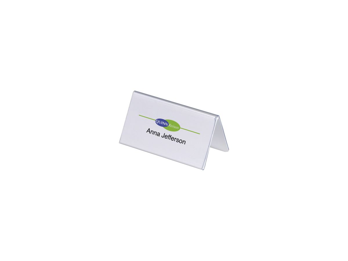 DURABLE Tischnamensschild 805119 100x52/104mm tr 25 St./Pack.