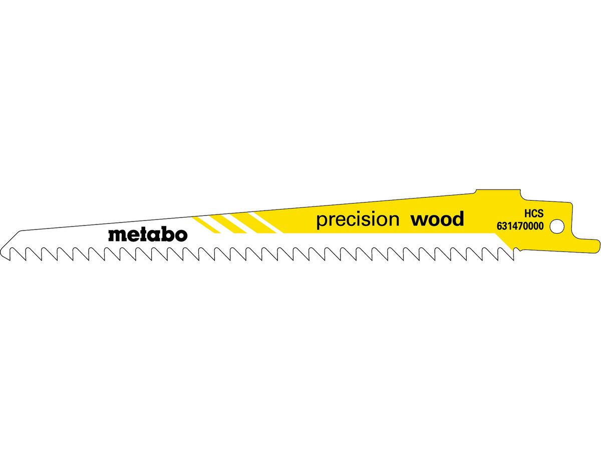 METABO Säbelsägeblatt Precision Wood HCS 150/4,3 mm/6T S644D VE 100