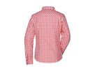 JN Ladies Traditional Shirt JN637 100% BW, red/white, Größe L