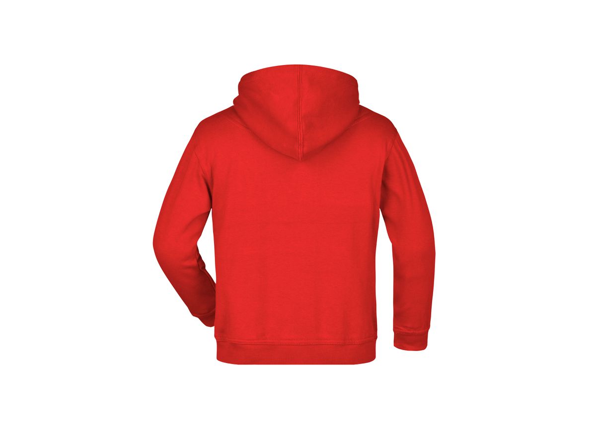 JN Hooded Sweat Junior JN047K 80%BW/20%PES, red, Größe XS
