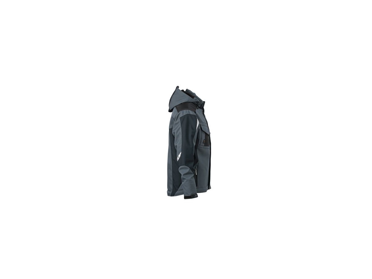 JN Craftsmen Softshell Jacket JN824 100%PES, carbon/black, Größe 4XL