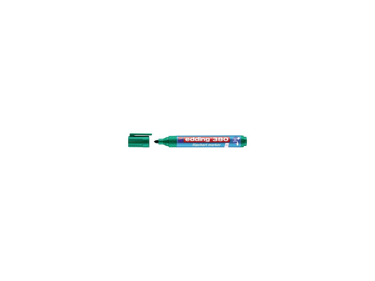 edding Flipchartmarker 380 4-380004 1,5-3mm Rundspitze grün