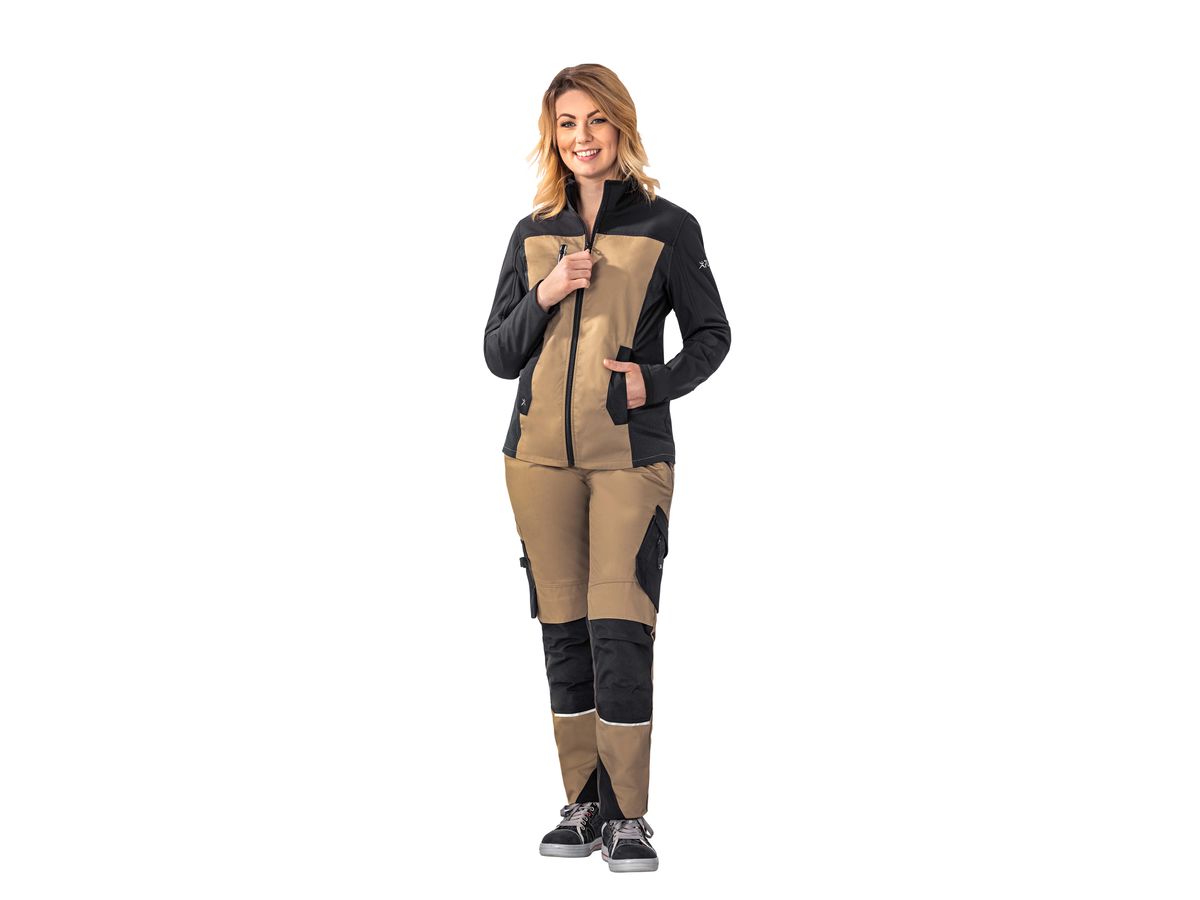PLANAM Norit Damen Hybridjacke Nr. 6513 Sand-Schwarz Gr. 36