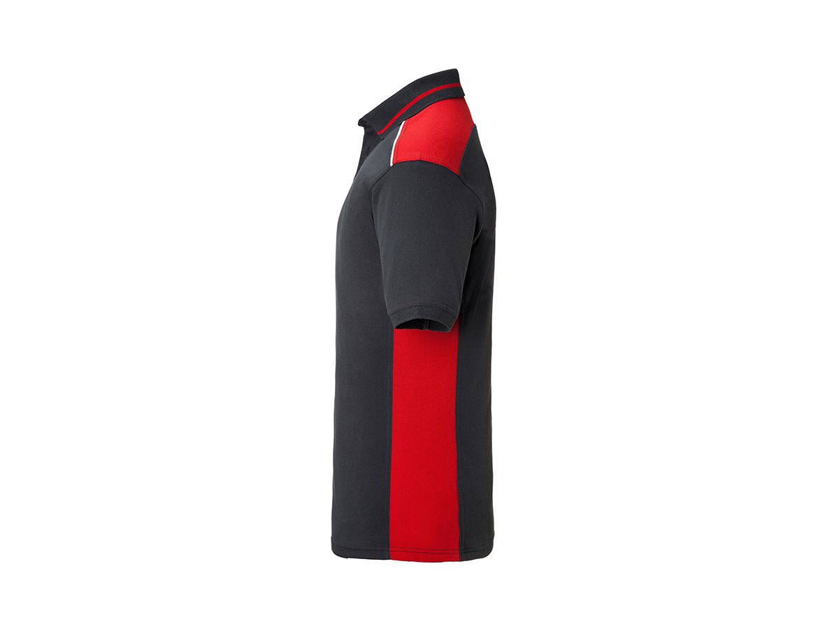 JN Men's Workwear Polo - COLOR - JN858 carbon/red, Größe M