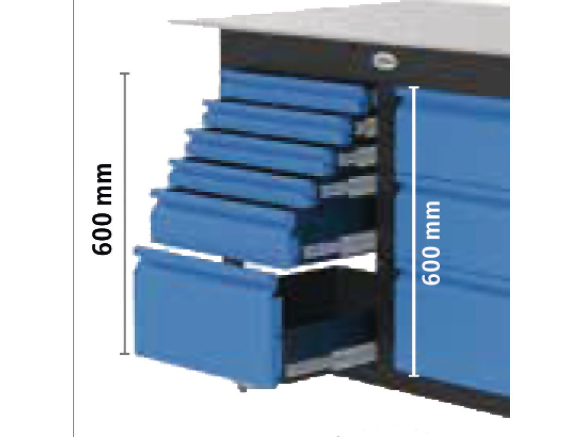 Workstation Basispaket inkl. 4 Schub- laden Werkbank