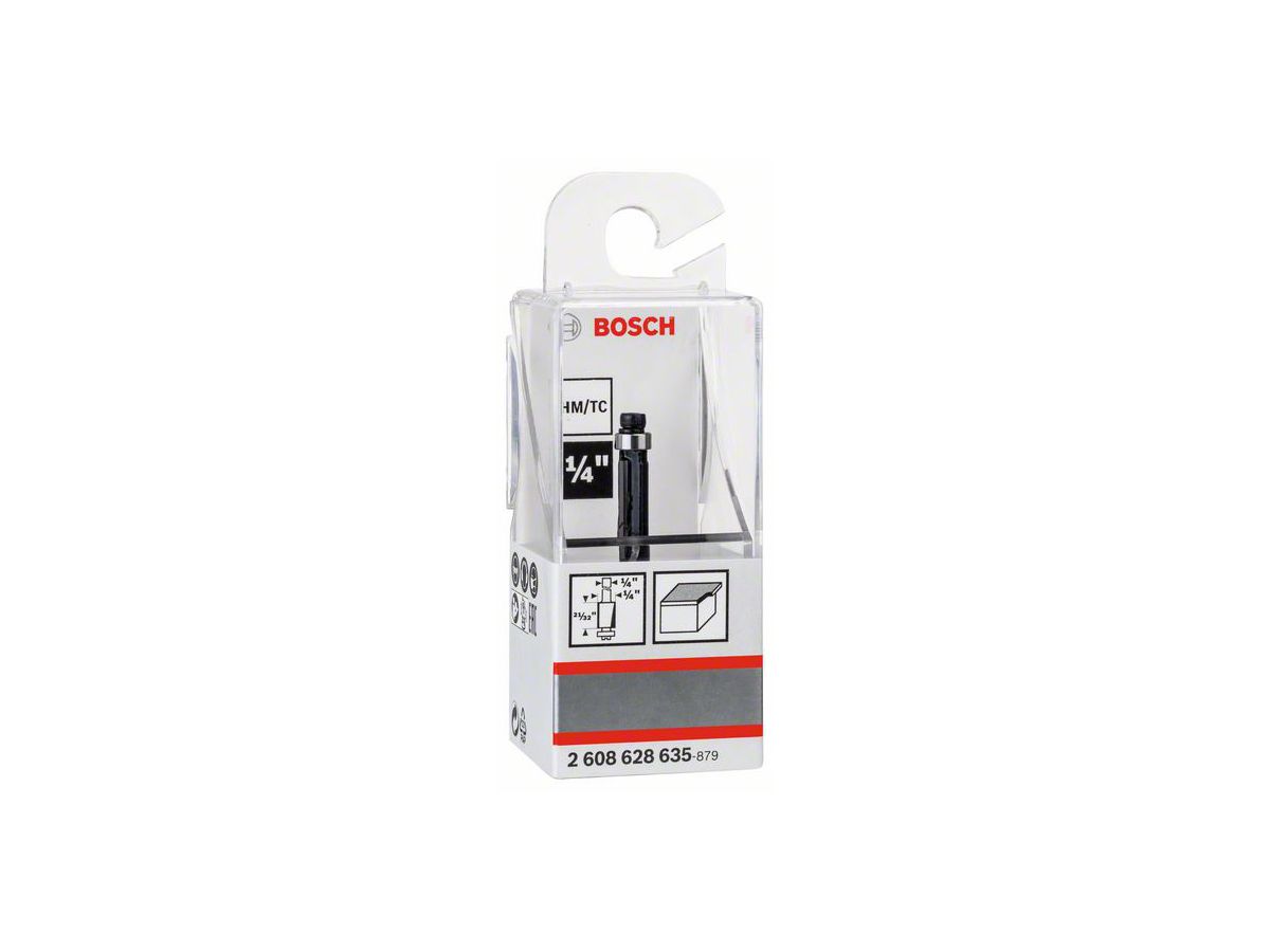 BOSCH Bündigfräser Hartmetall 6,35x6,35x5 mm