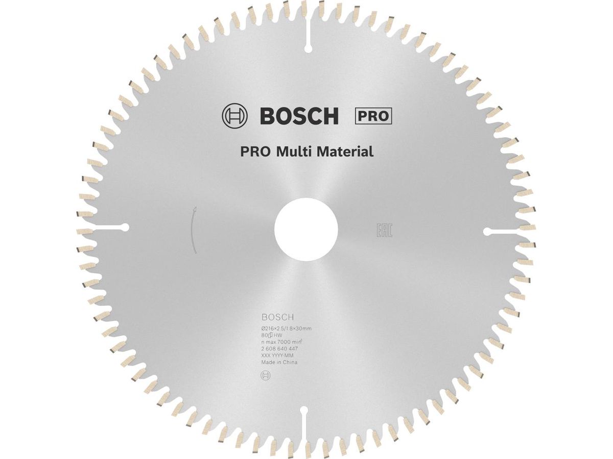 BOSCH Kreissägeblatt 5 Grad TKB 216X30 80TR-F K&G SB2,5