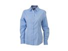 JN Ladies Plain Shirt JN618 100% BW, light-blue/navy-white, Größe M