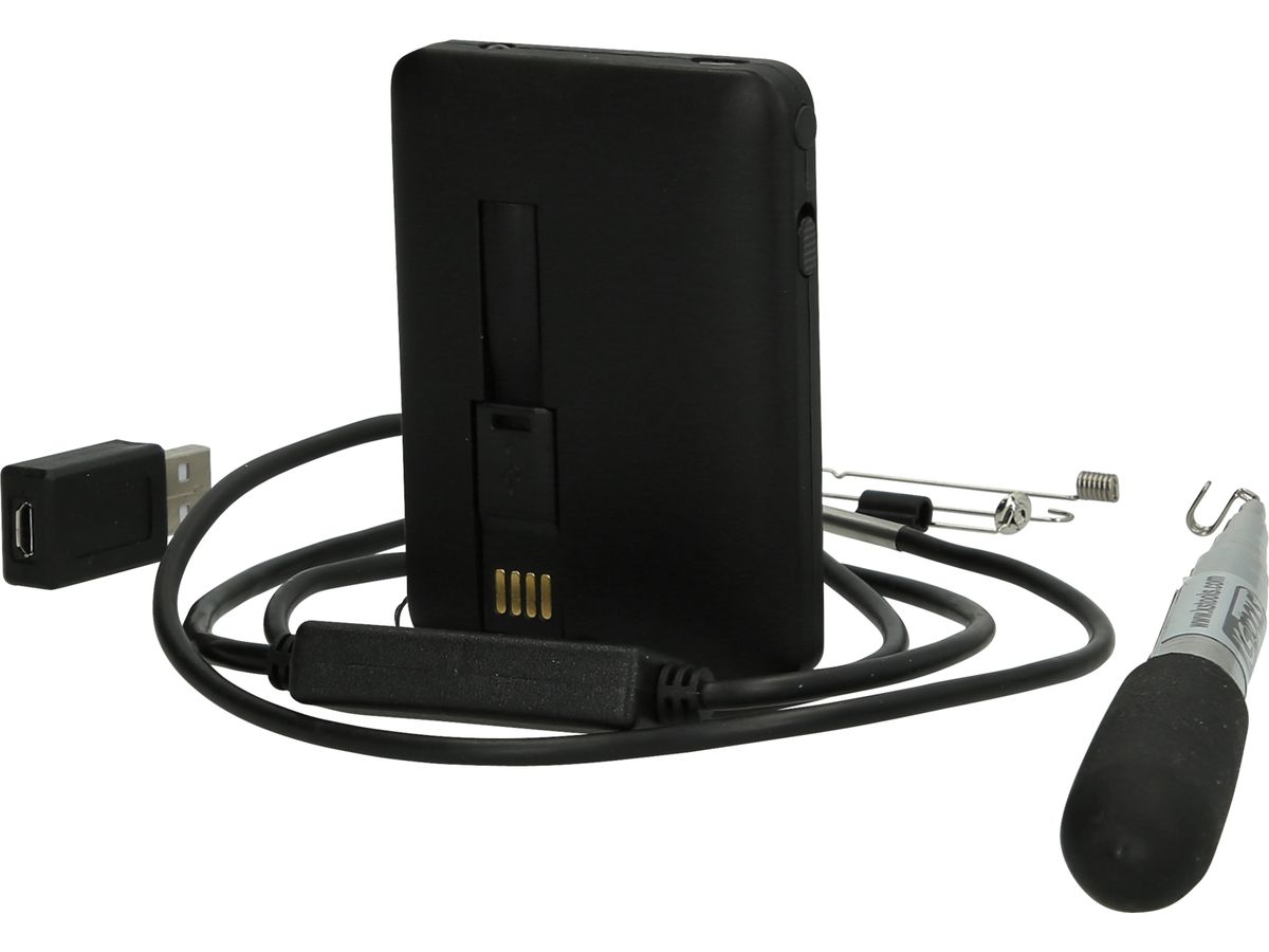 KS TOOLS Wi-Fi-Videoskop-Satz mit Ø 3,9 mm 0° HD Frontkamera-Sonde, 7-tlg.