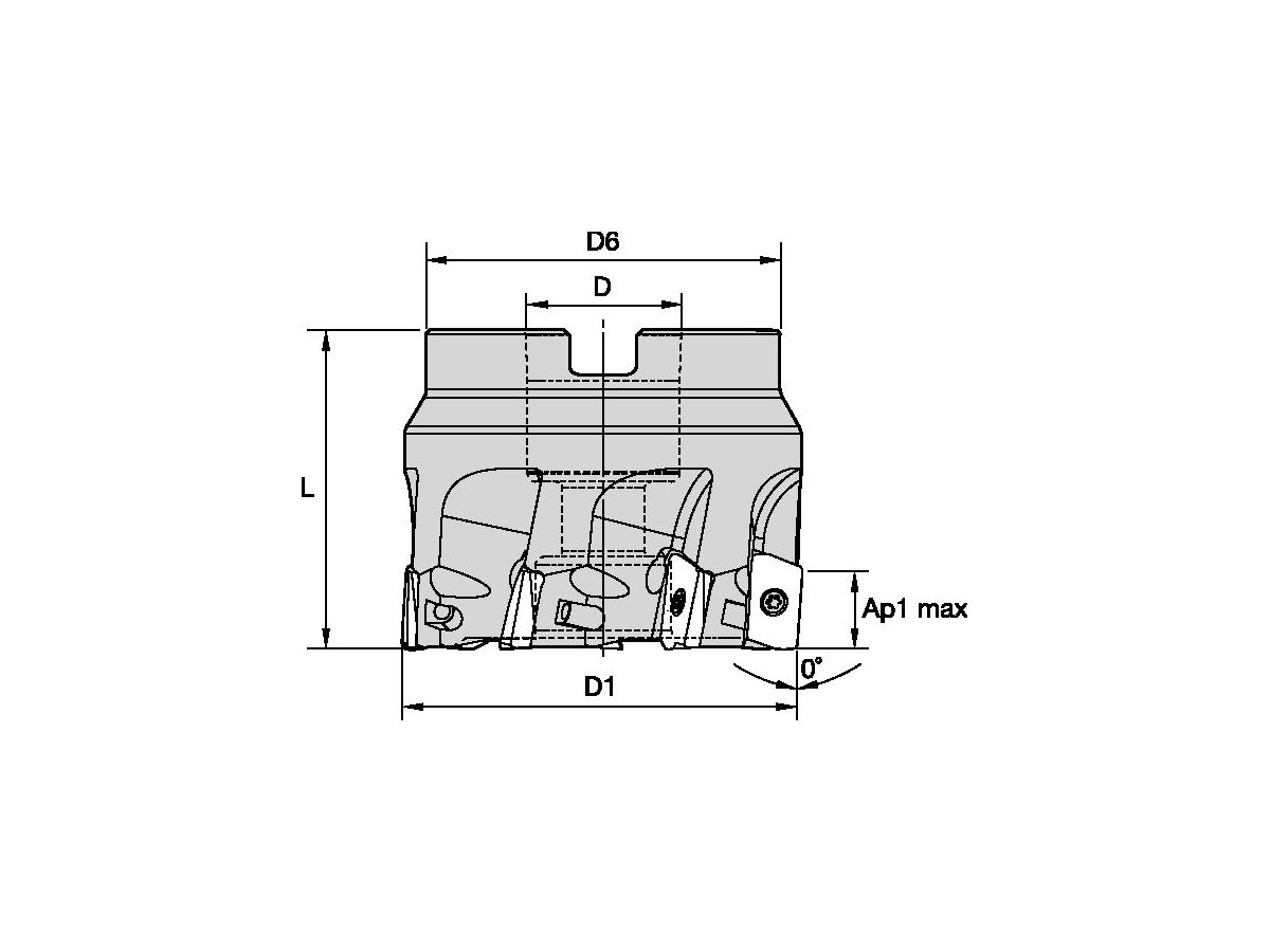 KENNAMETAL M1D400E1008S150L200 MILL 1-10 SHELL MILL 0 DEG D=4.00 Z=8
