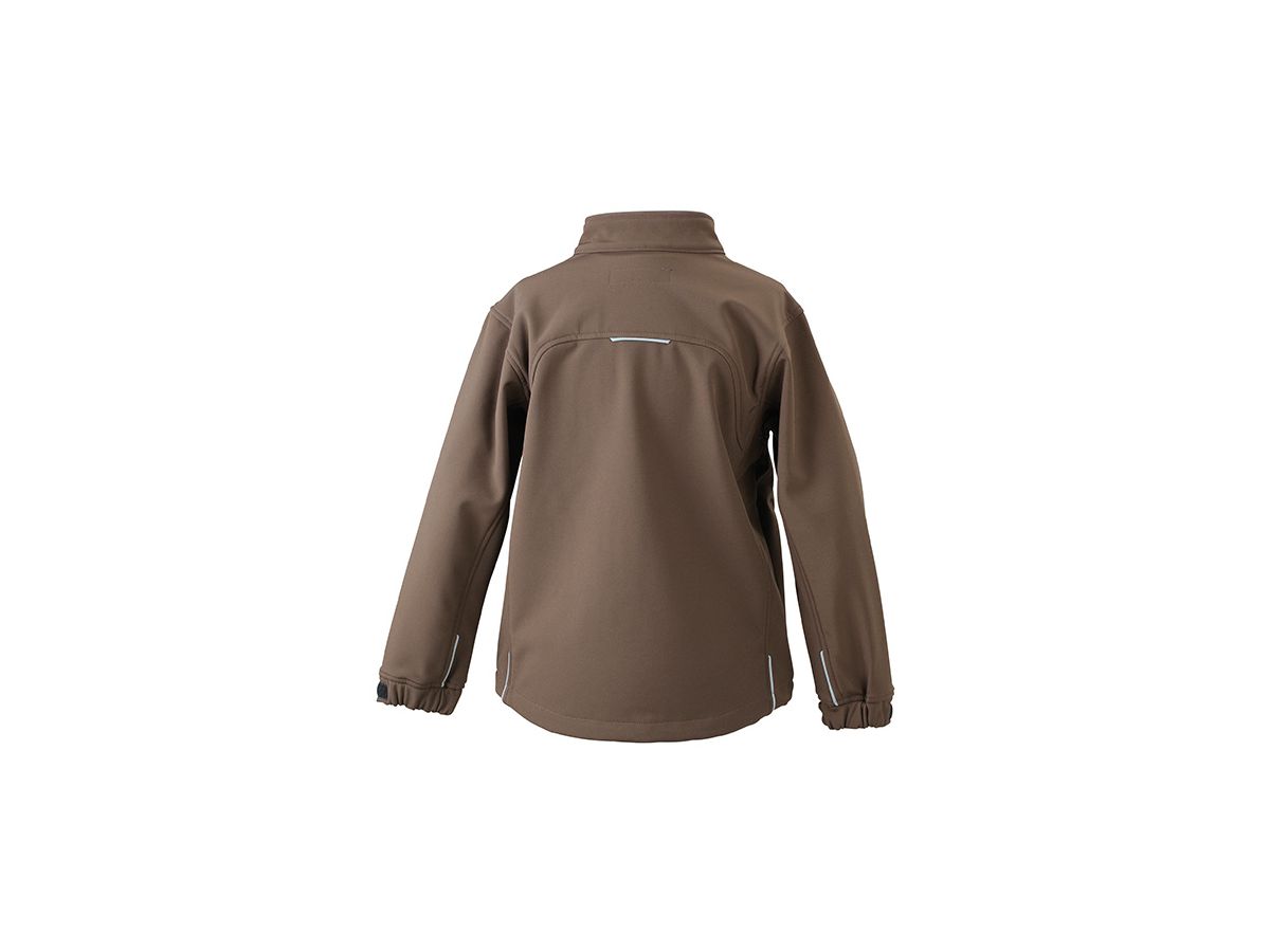 JN Softshell Jacket Junior JN135K 95%PES/5%EL, brown, Größe M