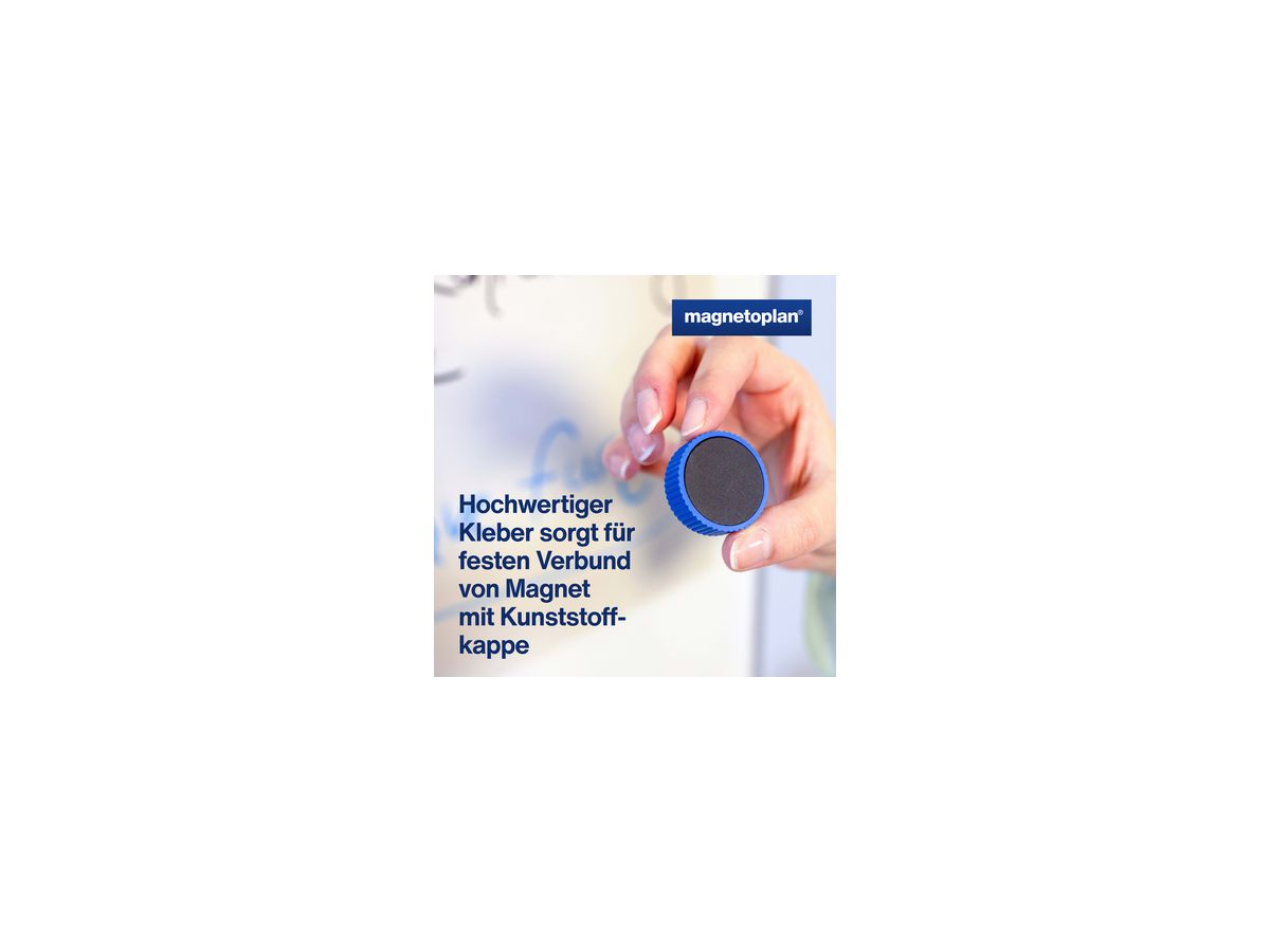 Magnet D 34 mm VE 10 Stück Haftkraft 2000 g, dblau