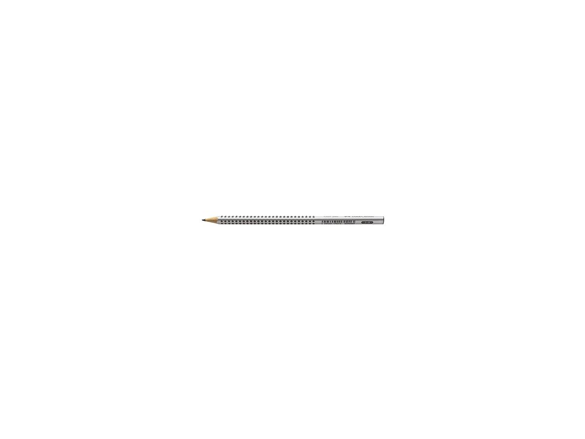 Faber-Castell Bleistift GRIP 2001 117001 Dreieckform B silbergrau