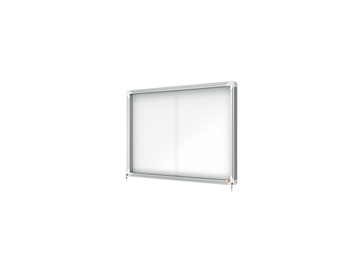 Nobo Schaukasten 1902569 97,2x69,2x 5,4cm innen 8 x DIN A4 weiß/silber