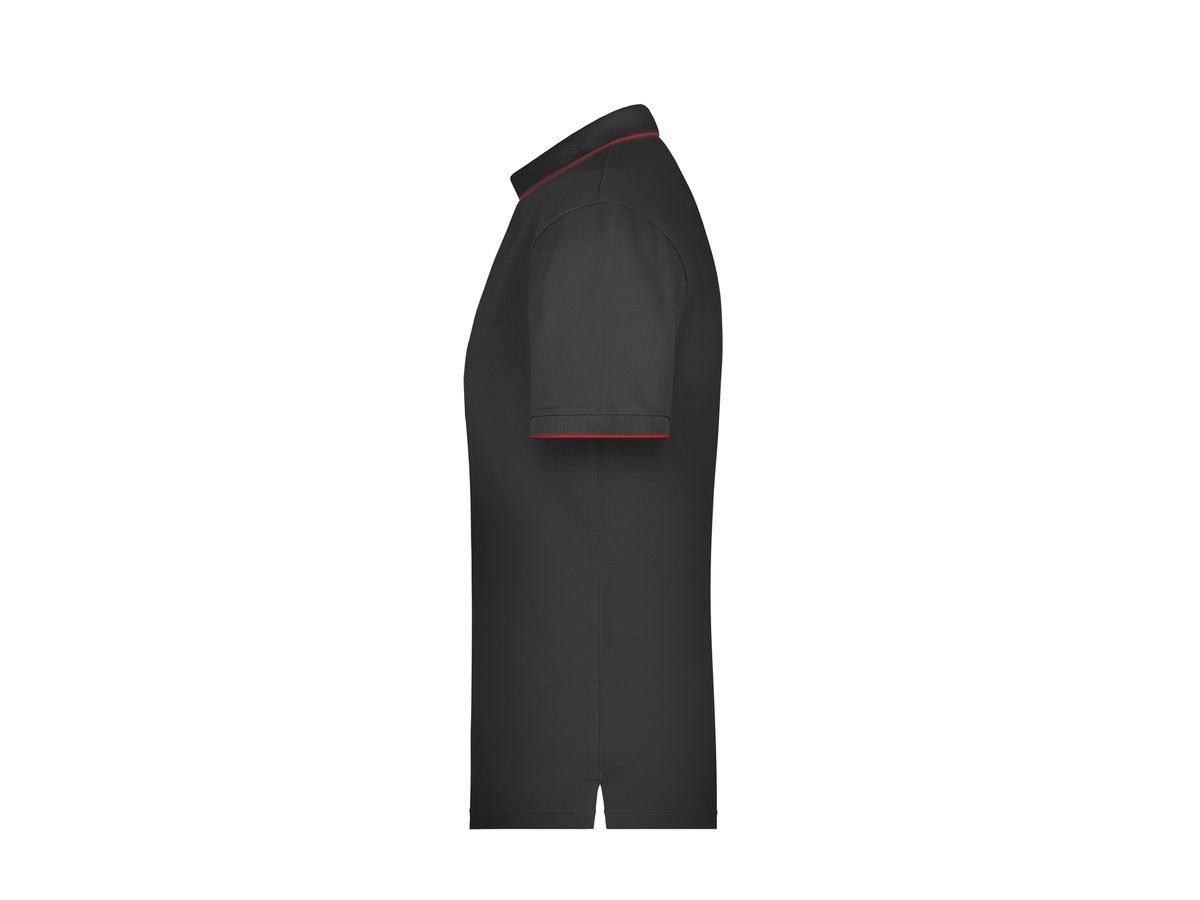 JN Men's Polo Stripe JN728 black/red, Größe S