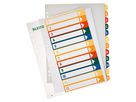 Leitz Register 12940000 DIN A4 1-12 volle Höhe PP farbig/transparent