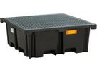 CEMO PE-Palettenauffangwanne mit PE-Rost