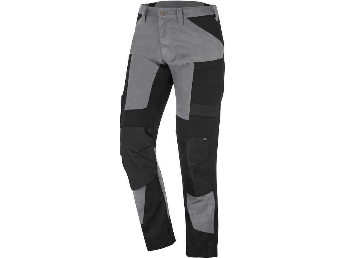 FHB Arbeitshose LEO elastisch grau/schw. 122110 Gr. 26