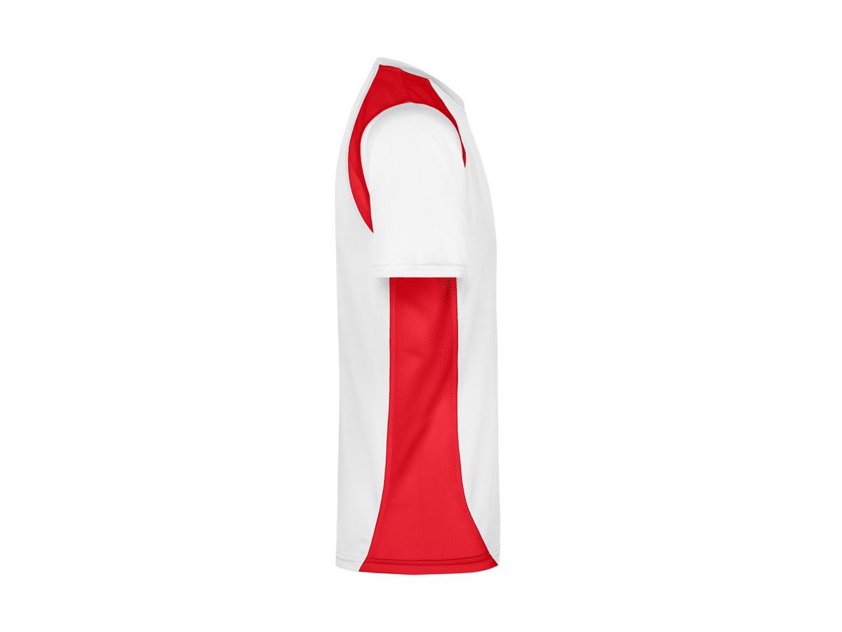 JN Mens Running-T JN306 100%PES, white/red, Größe XL