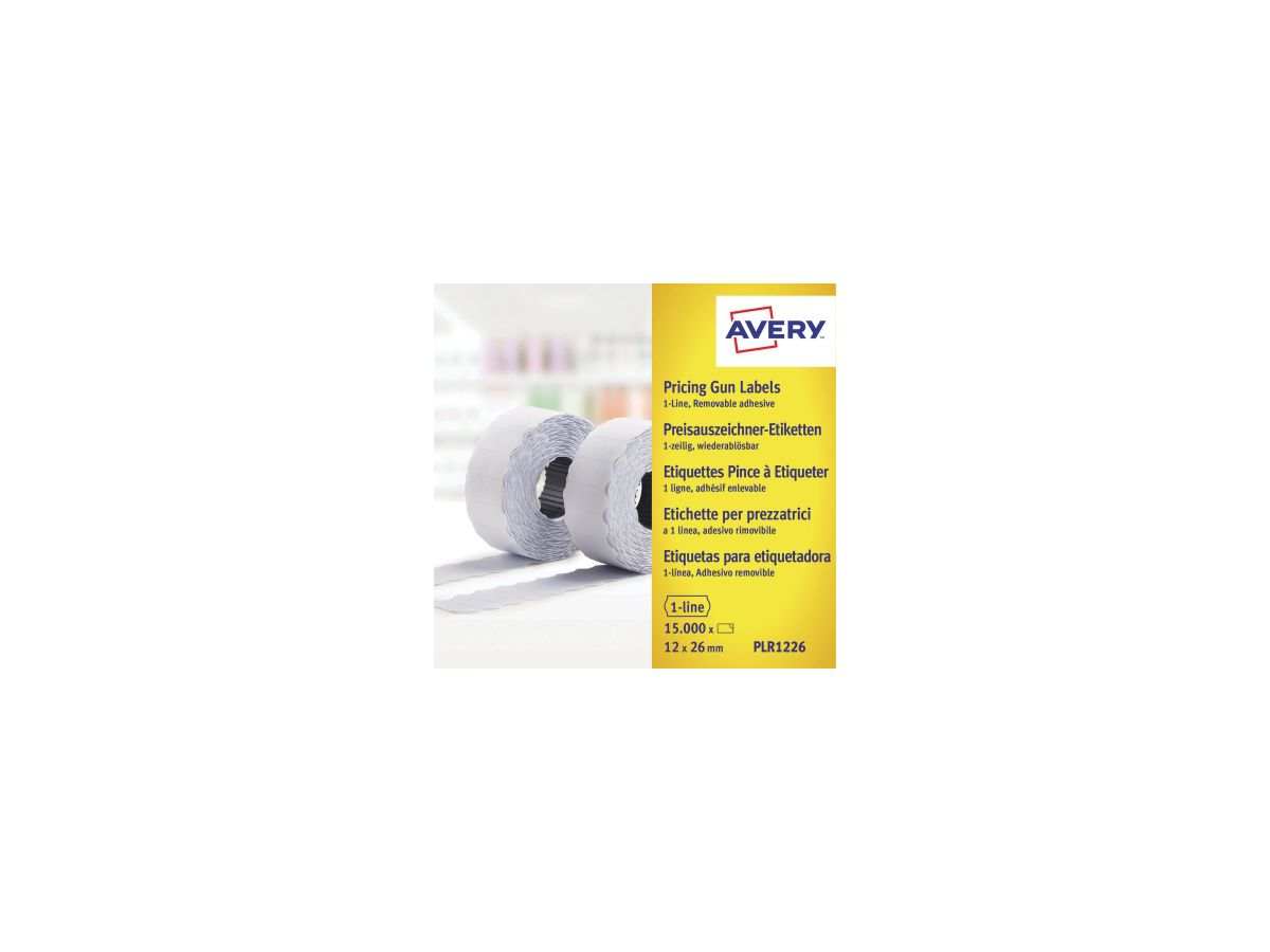 Avery Zweckform Endlosetikett PLR1226 12x26mm 15.000 St./Pack.