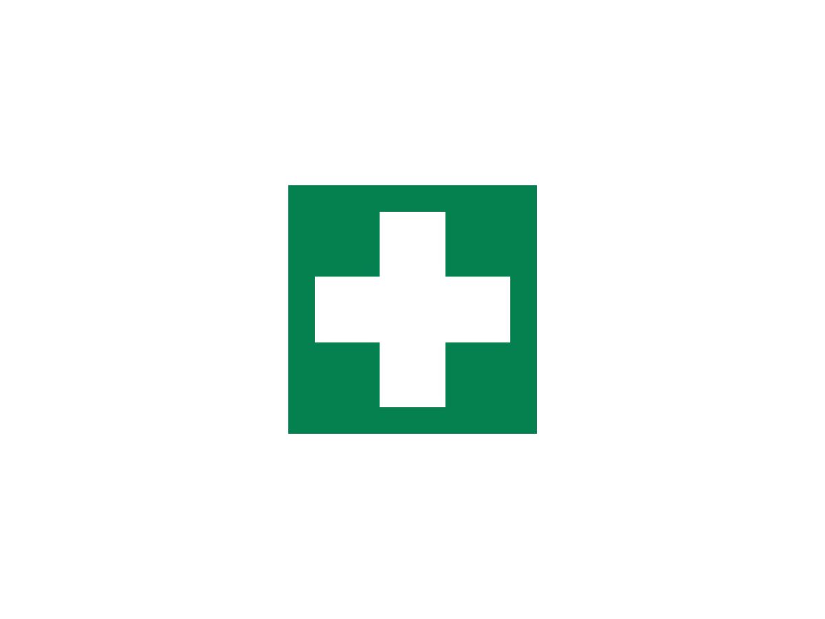 Hinweisschild Hart-PVC Erste Hilfe 150x150mm