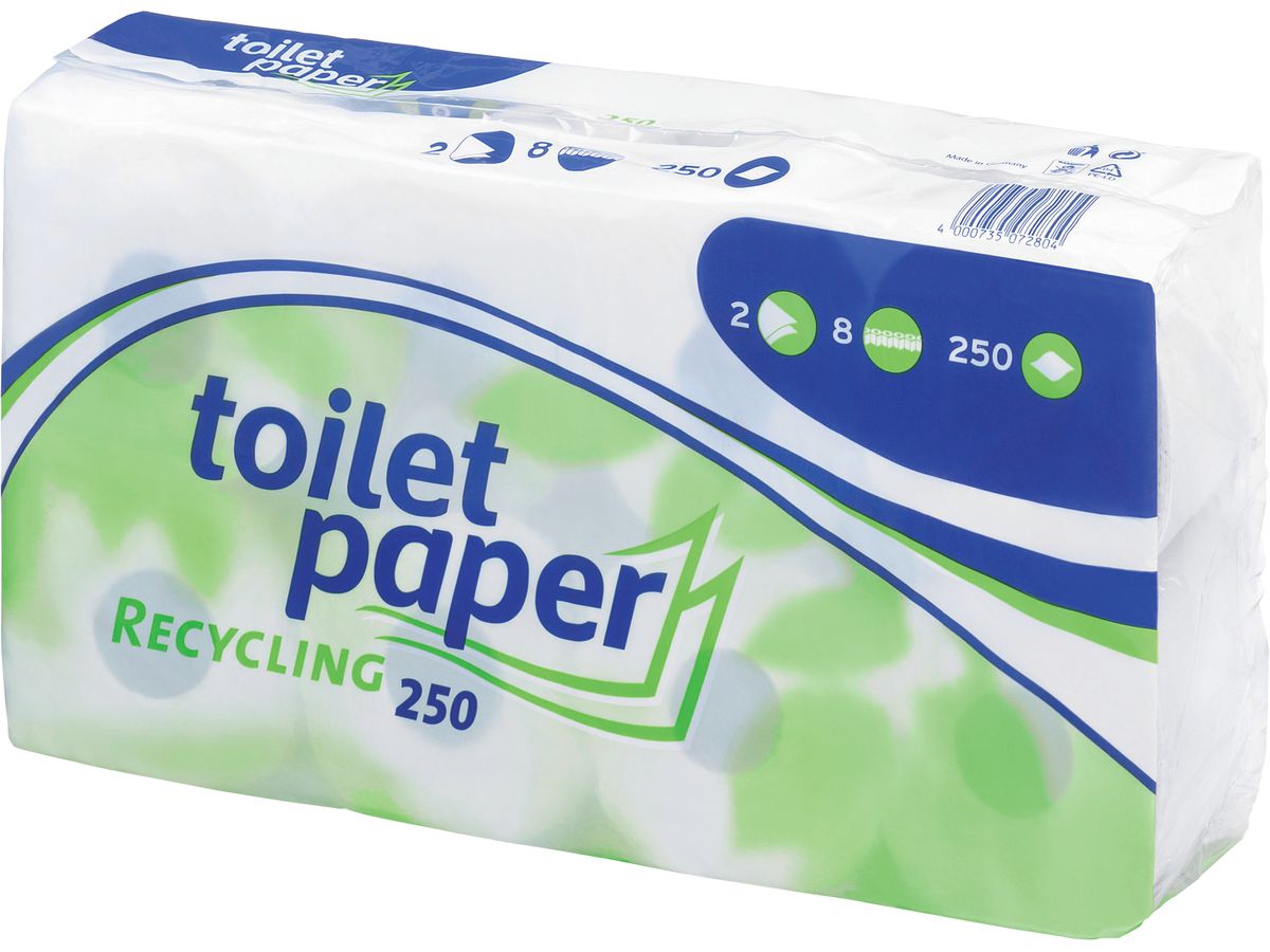 Toilettenpapier Tissue 250 Blatt, 3-lag 64 Rollen