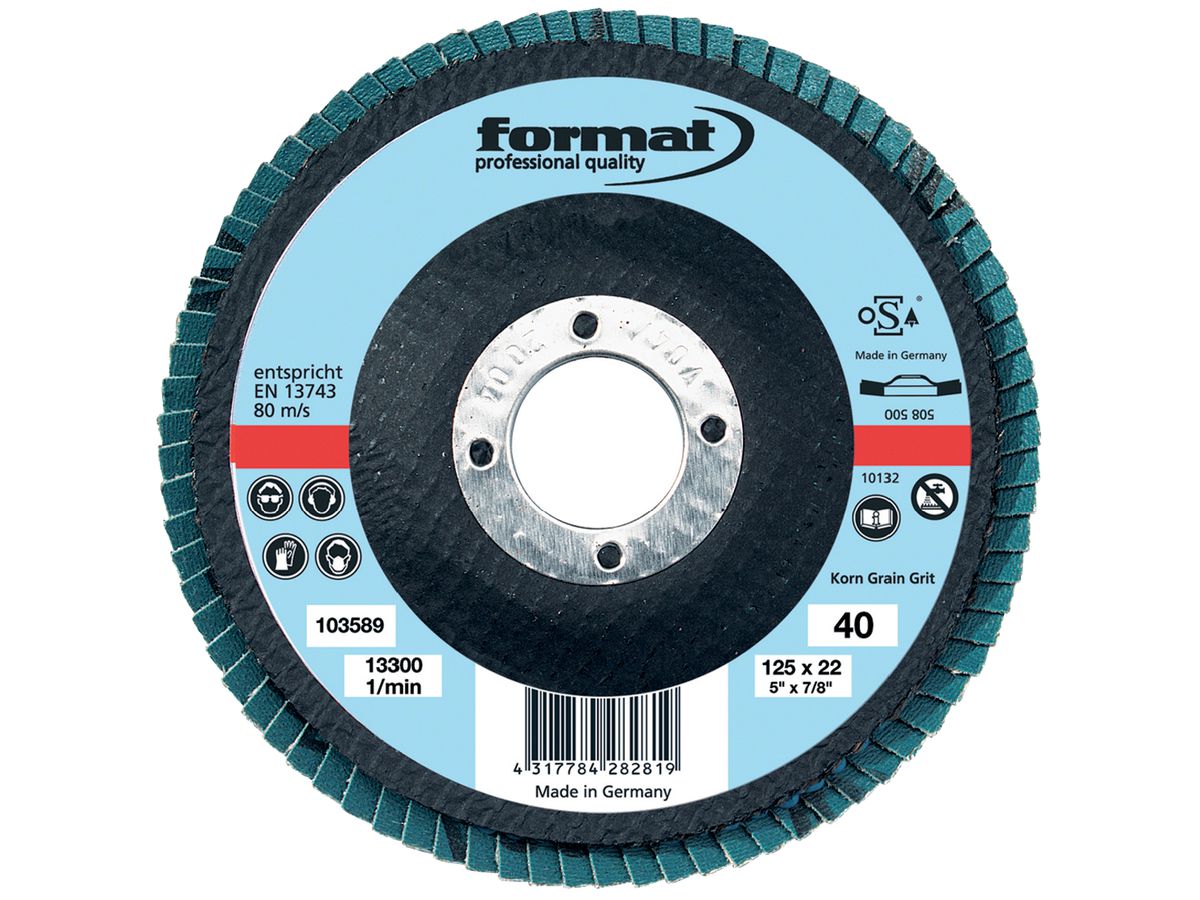 FORMAT Schleifmopteller Kunstharzbindung 115mm gewölbt