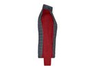 JN Ladies' Knitted Hybrid Jacket JN741 red-melange/anthracite-melange Gr. 2XL