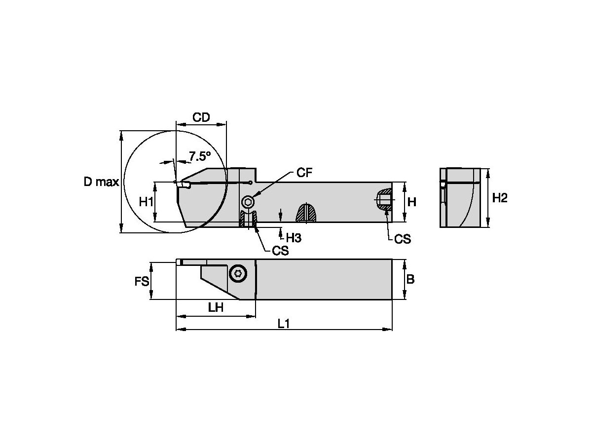 KENNAMETAL EVSCTR2525M0226 EVOLUTION KLEMMHALTER W0.98 L5.91