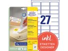 Avery Zweckform Etikett L4737REV-25 63,5x29,6mm weiß 675 St./Pack.