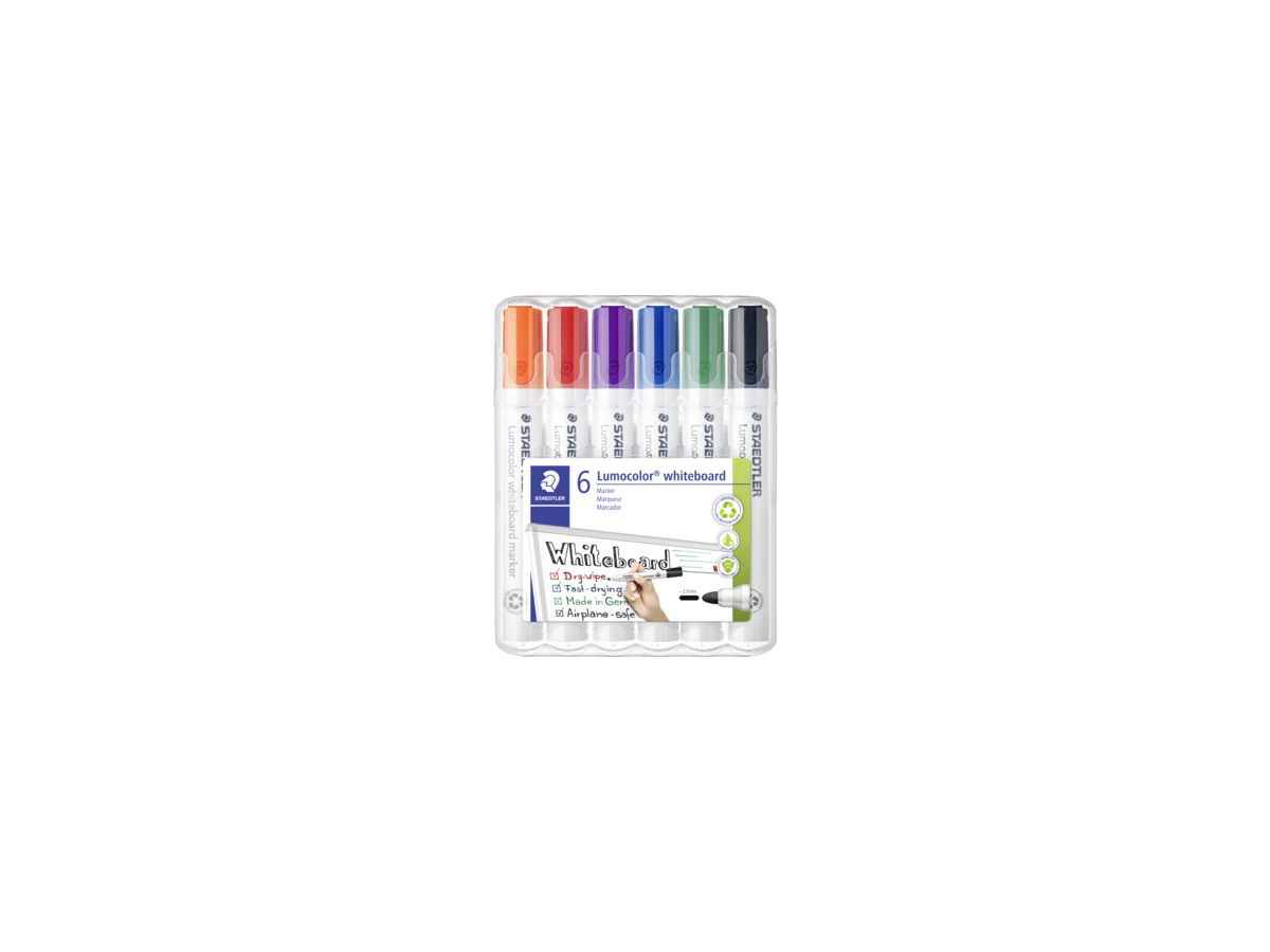 STAEDTLER Whiteboardmarker Lumocolor 351 WP6 sort. 6 St./Pack.